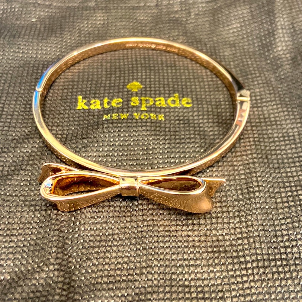 Kate Spade Rose Gold Love Notes Bow Bracelet